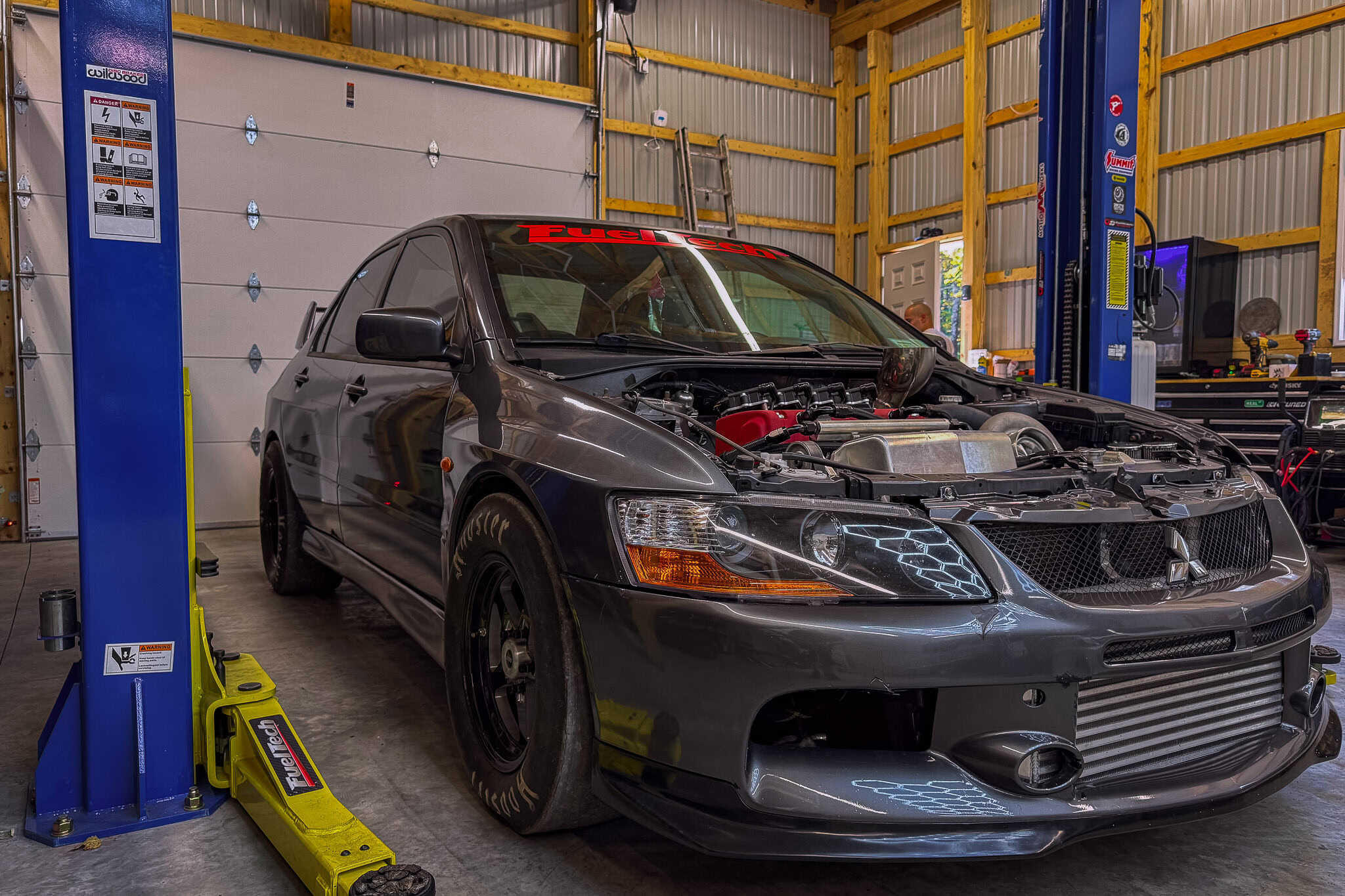 Post-Frame Garage with Automotive Storage
