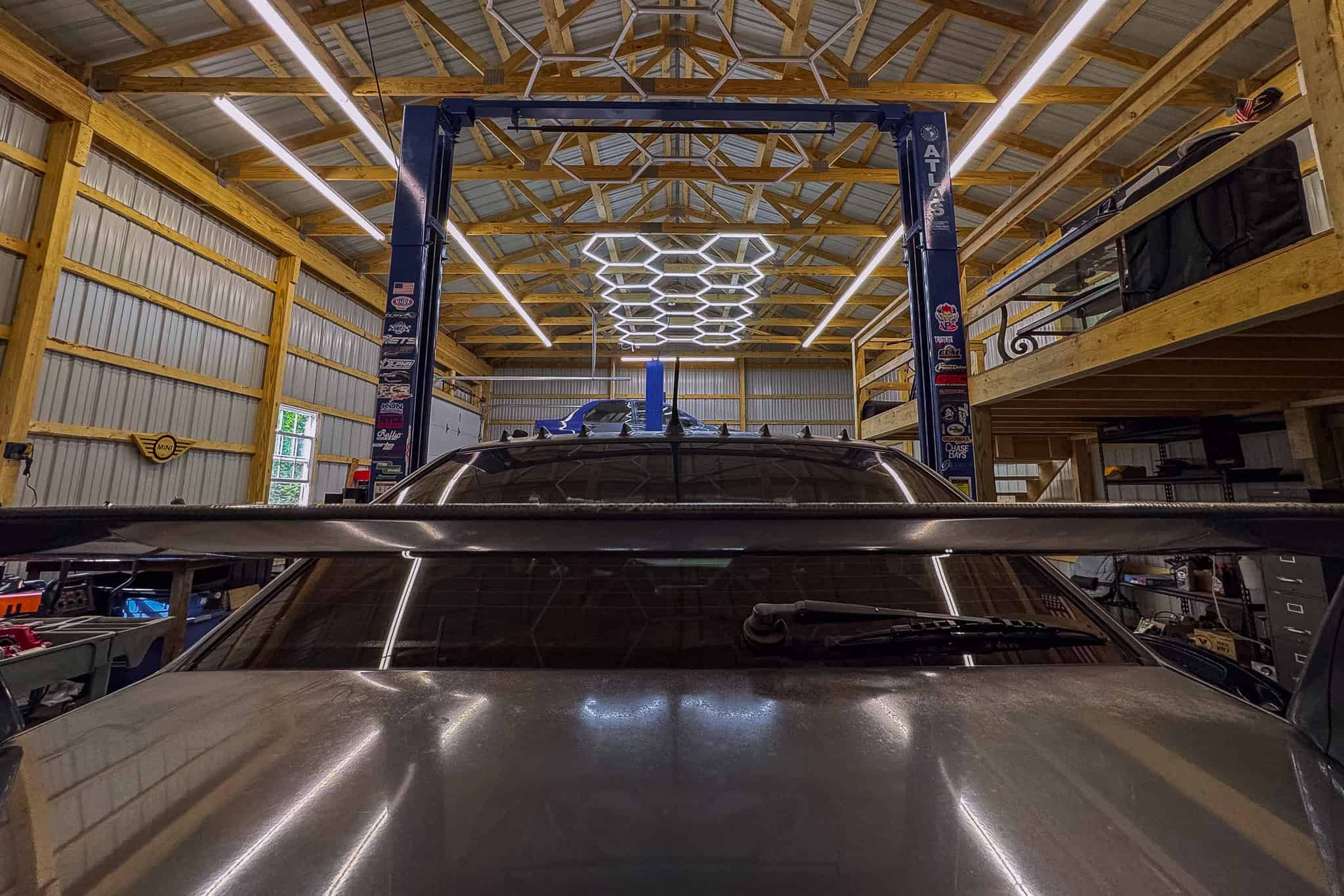 Custom Garage CG004 Interior with Lifted Car