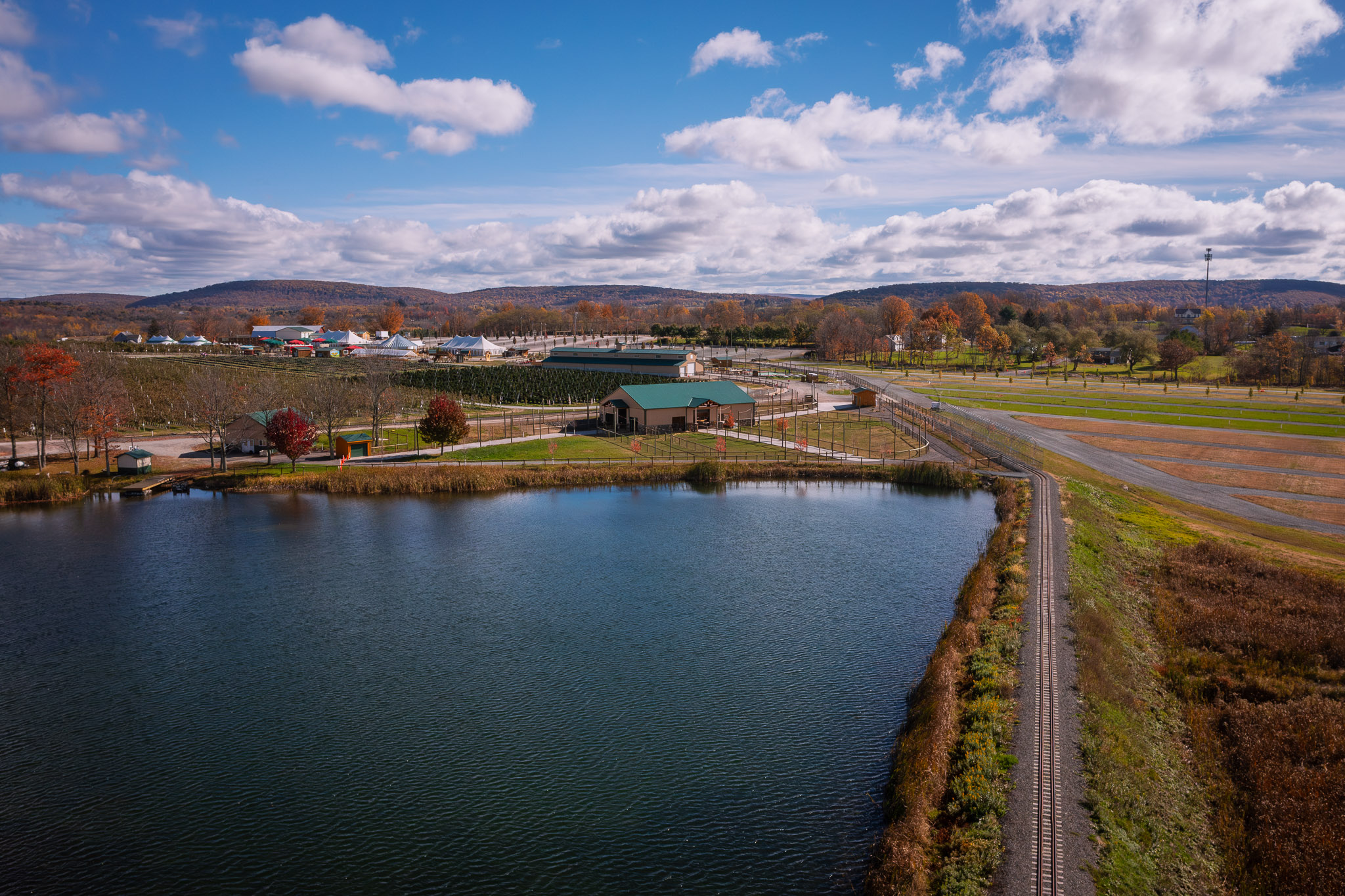Farm Facility Exterior From Across Water