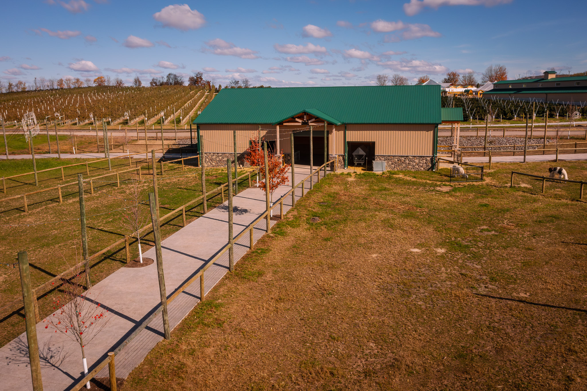 Agricultural Facility With Split Sliding Door