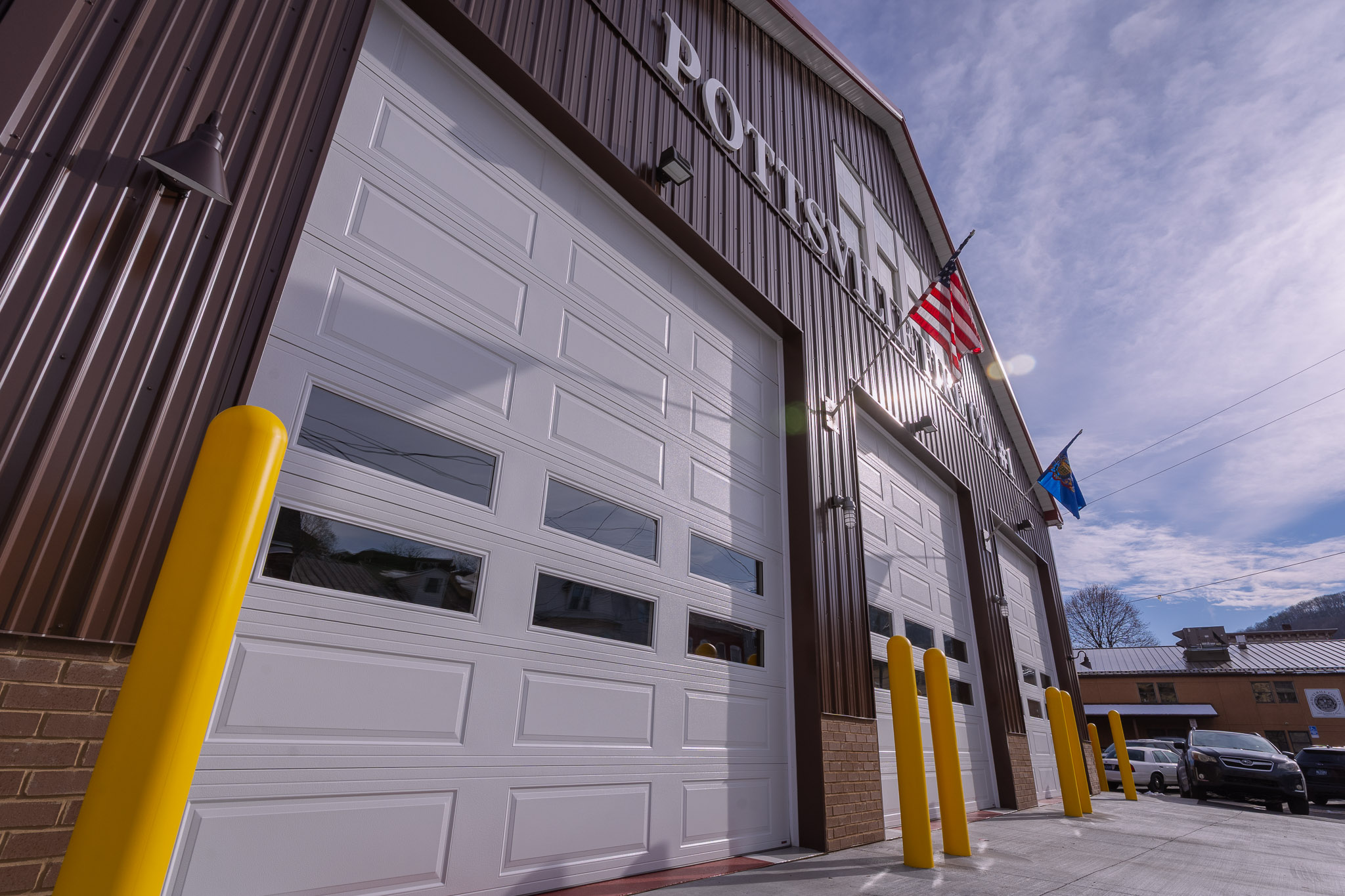 MF005 Red Metal Fire Station Pottsville Pennsylvania Complete Red Metal Fire Station MF005 Completed Pottsville Pennsylvania
