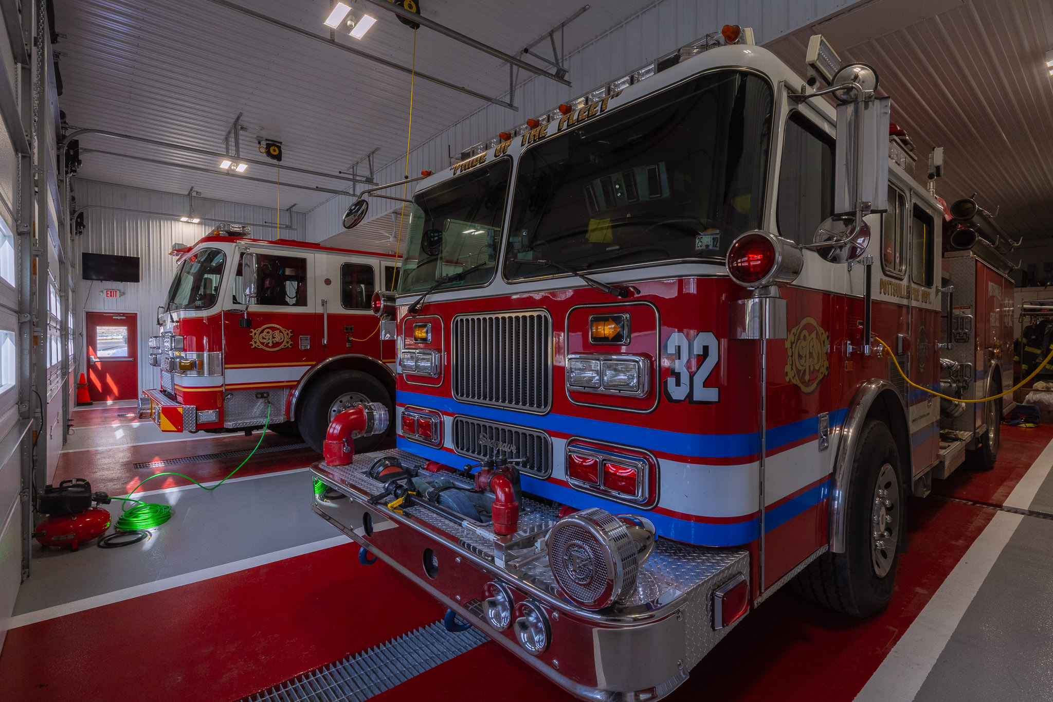 Red Metal Fire Station Apparatus Bays Red Metal Fire Station Apparatus Bays MF005 Pennsylvania